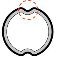 Cross section from a tube diffuser without water